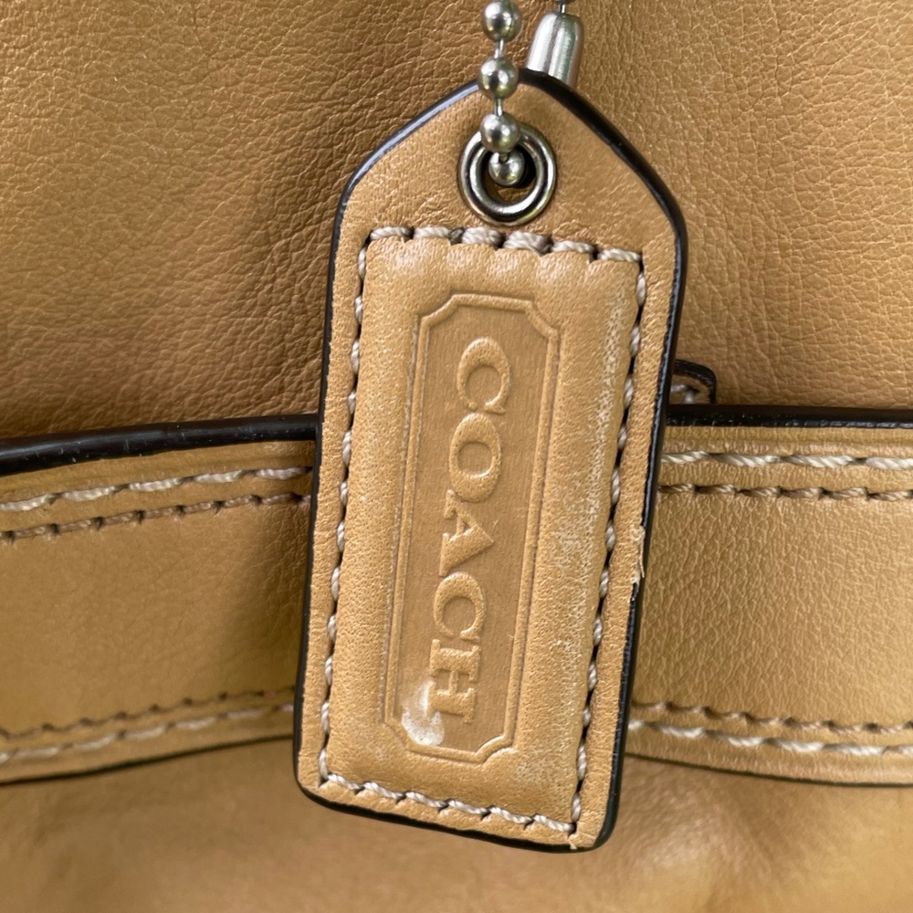 Coach’s Vintage Tan Belted Genuine Leather Satchel - Picture 13 of 16